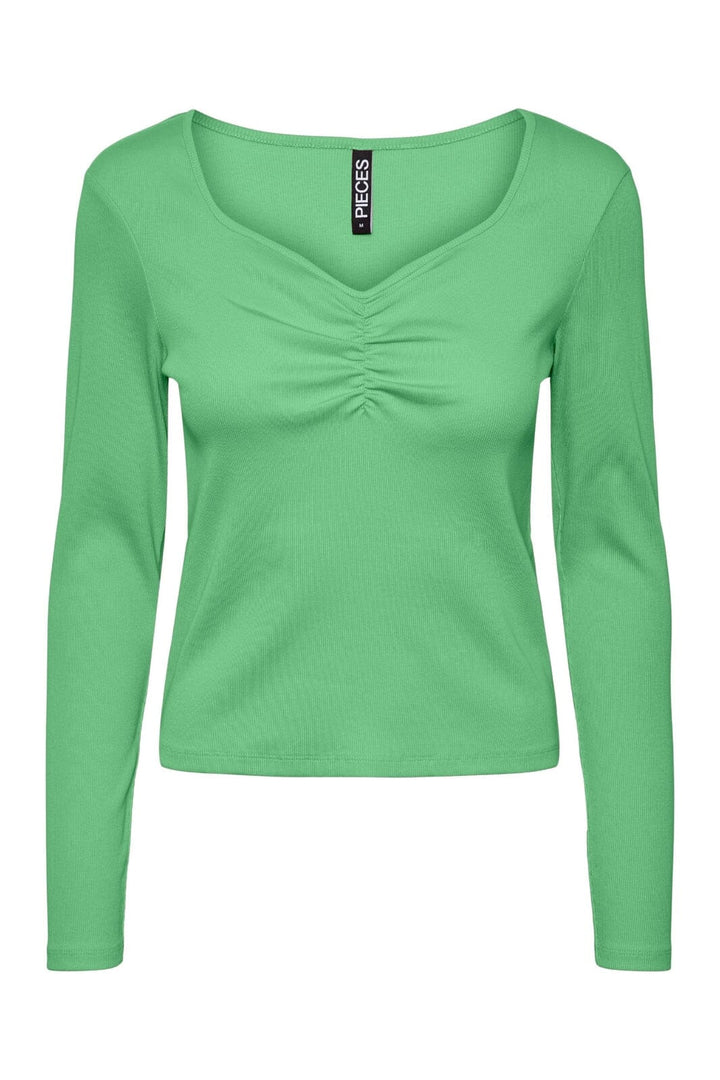 Pieces - Pctania Ls Top Bc - Absinthe Green Bluser 