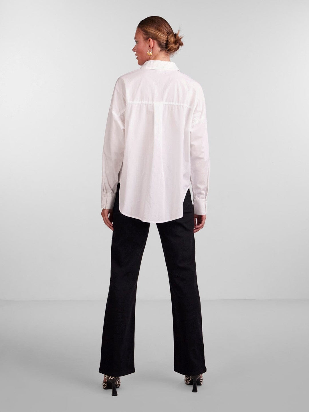 Pieces - Pctanne Ls Loose Shirt - 4121209 Cloud Dancer Skjorter 