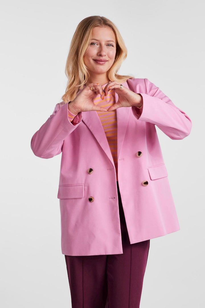 Pieces - PcThelma Ls Oversize Blazer - Begonia Pink Blazere 