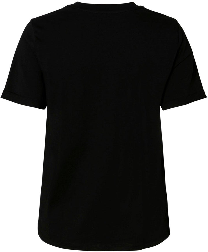 PIECES - Ria SS Fold Up Tee - Black T-shirts 
