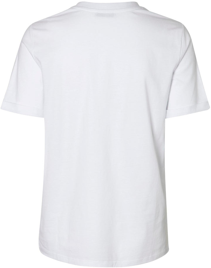 PIECES - Ria SS Fold Up Tee - Bright white T-shirts 