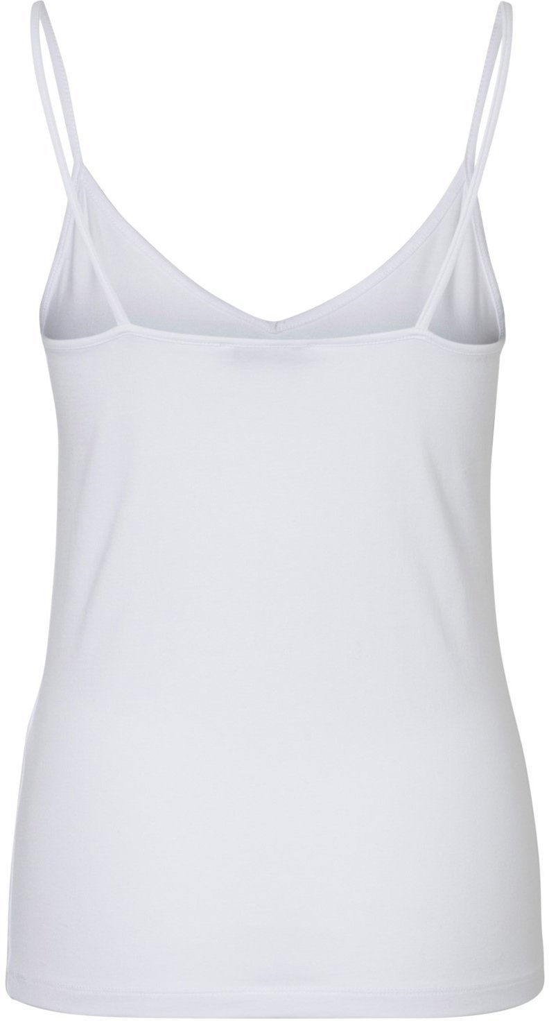PIECES - Sirene Singlet - Bright White Toppe 