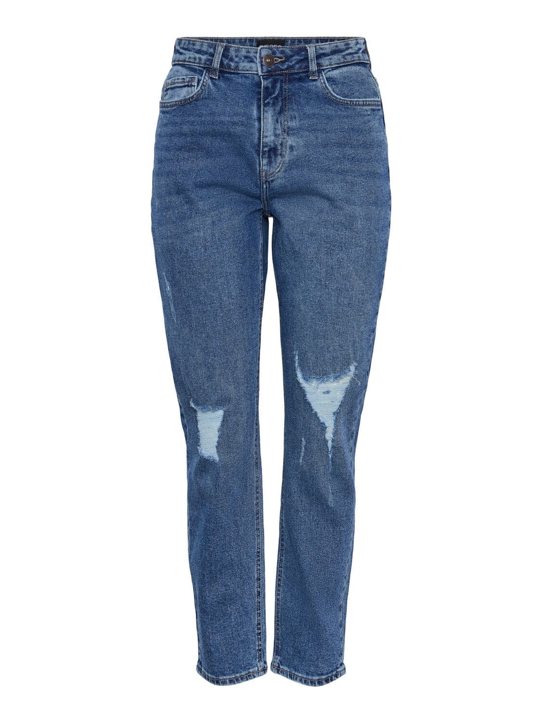 Pieces X Ditte Estrup, Pcbella Hw Tapst Ank Jeans Mb406, Medium Blue Denim