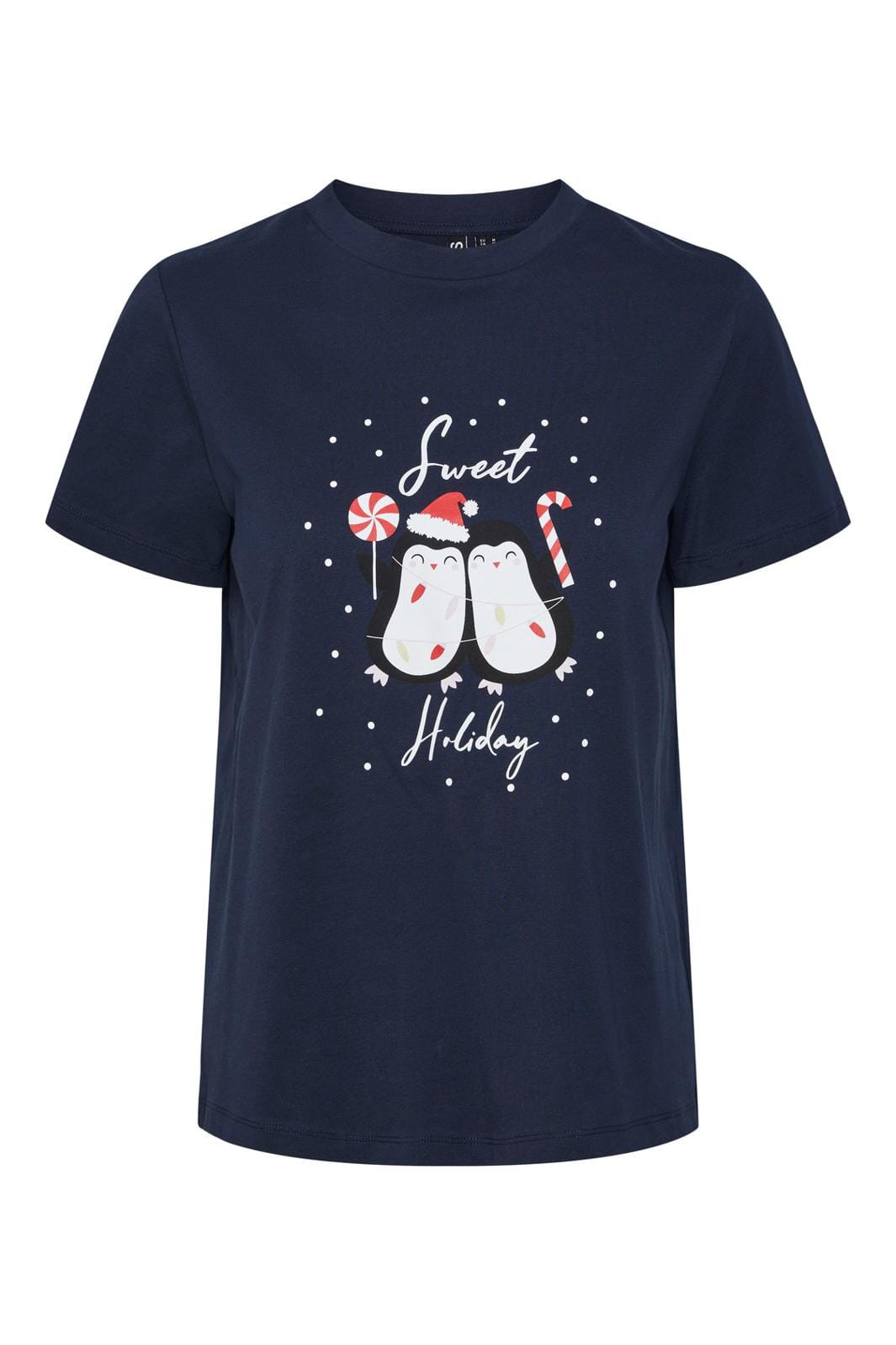 Pieces X Ditte Estrup, Pchannis Ss Christmas T-Shirters Kac, Navy Blazer 2 PENGUINS