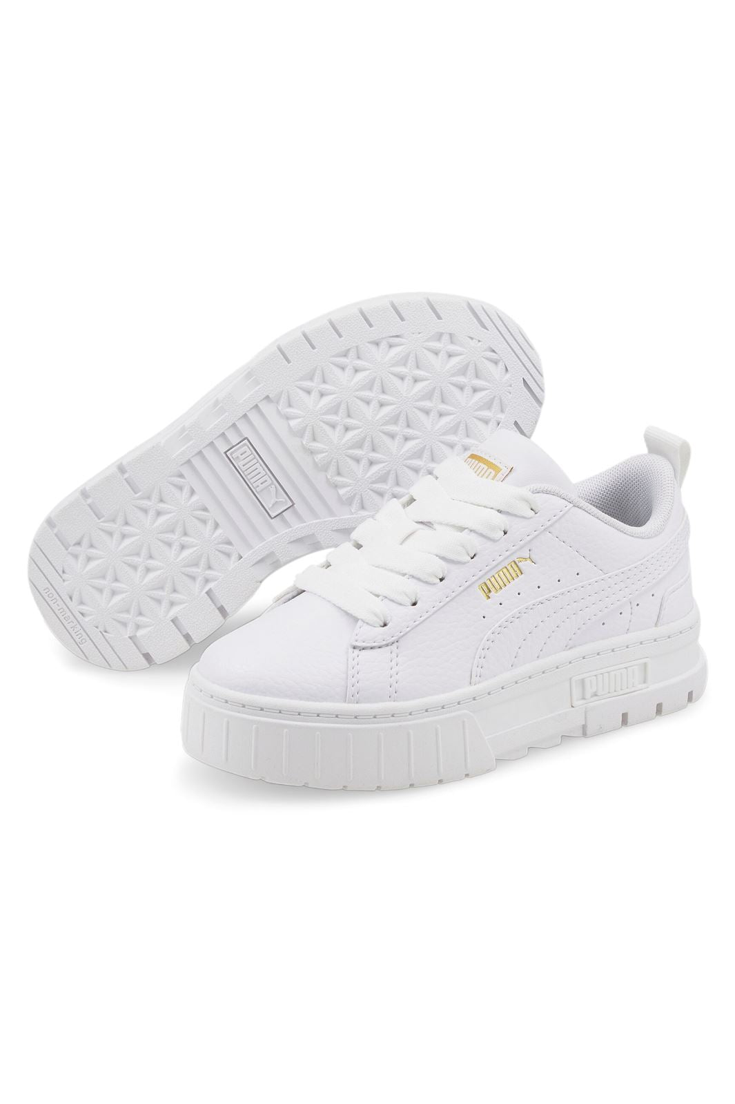 Puma - Mayze Lth PS - White Team Gold Sneakers 