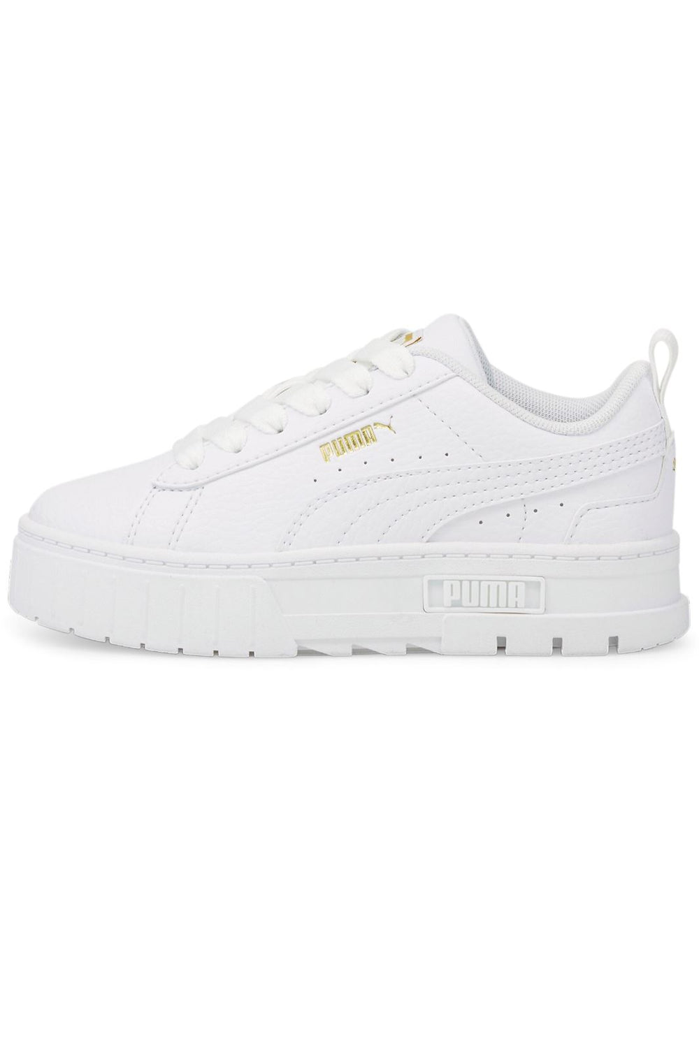 Puma - Mayze Lth PS - White Team Gold Sneakers 