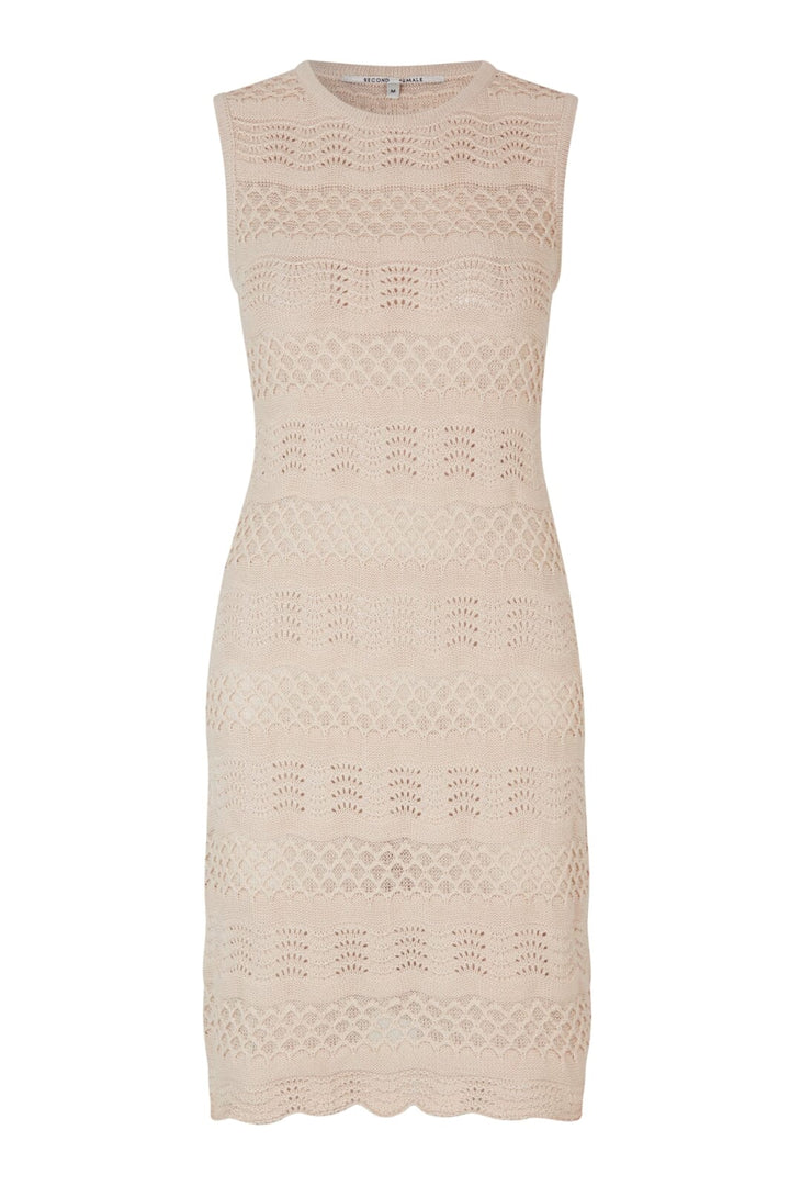 Second Female - Mutio Knit Mini Dress - Dark Chalk Kjoler 