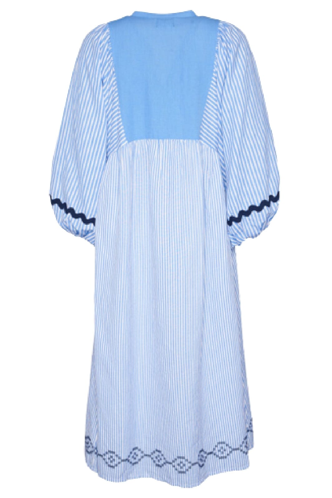 Sissel Edelbo - Beate Organic Linen-Cotton Dress - Blue White Kjoler 
