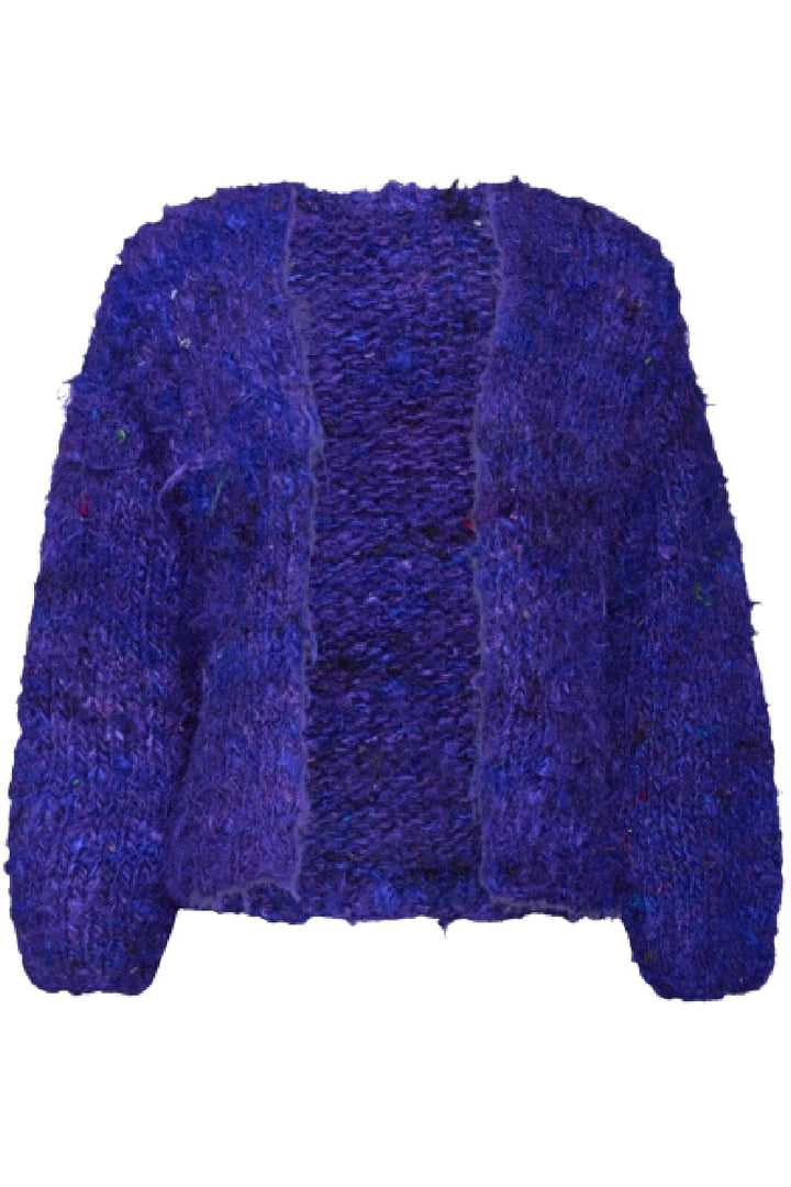 Sissel Edelbo - Kira Sari SILK Knit Cardigan - Royal Blue Melange Cardigans 