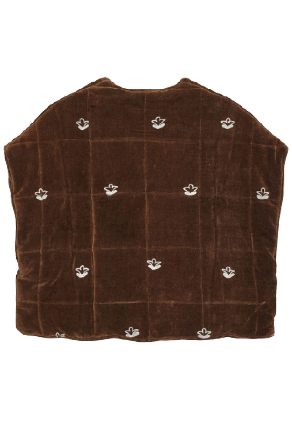 Sissel Edelbo - Olina Quilted Embroidery Vest - Chocolate & White Veste 