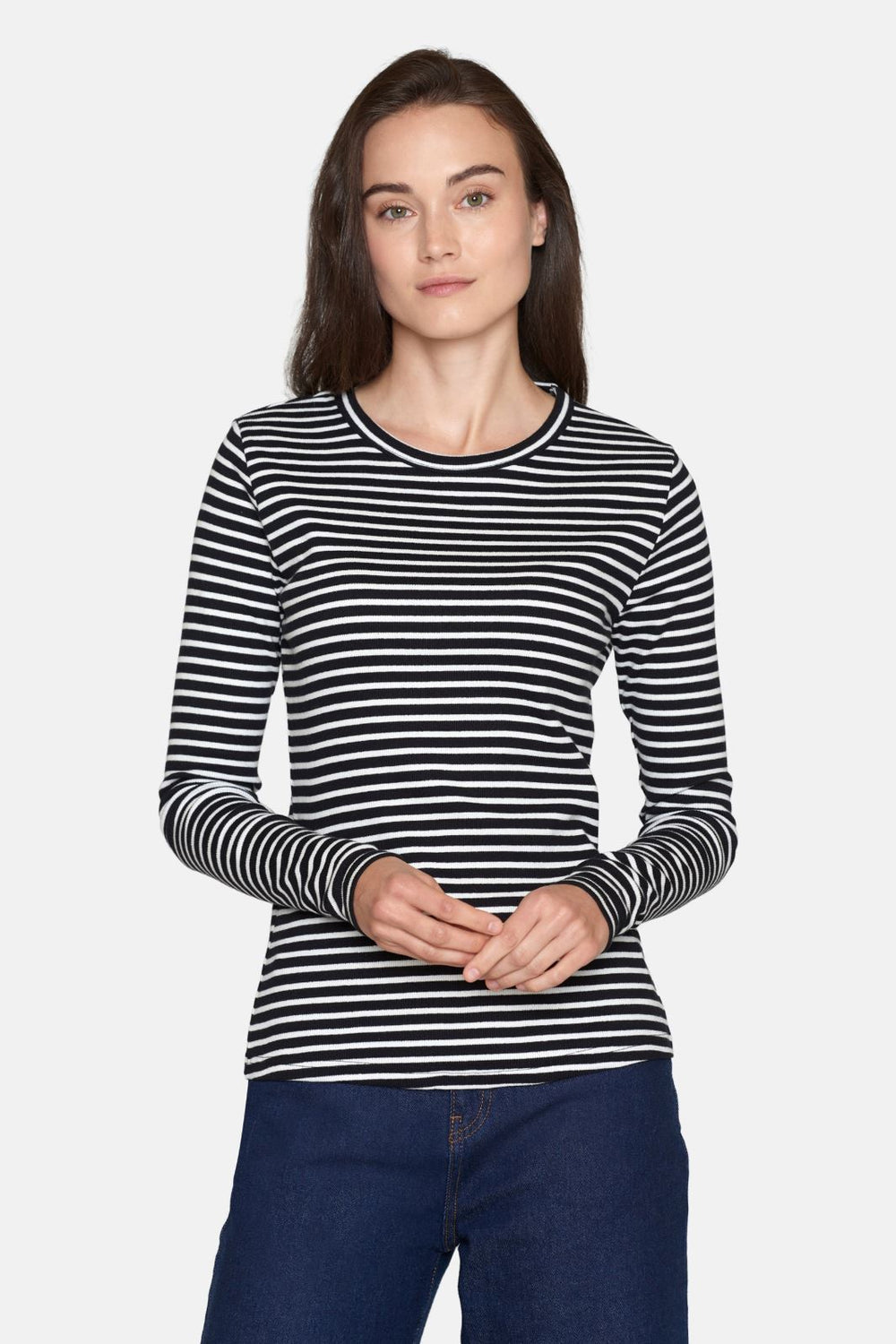 Sisters Point - Eike-Ls.Str - 010 Black/Cream Bluser 