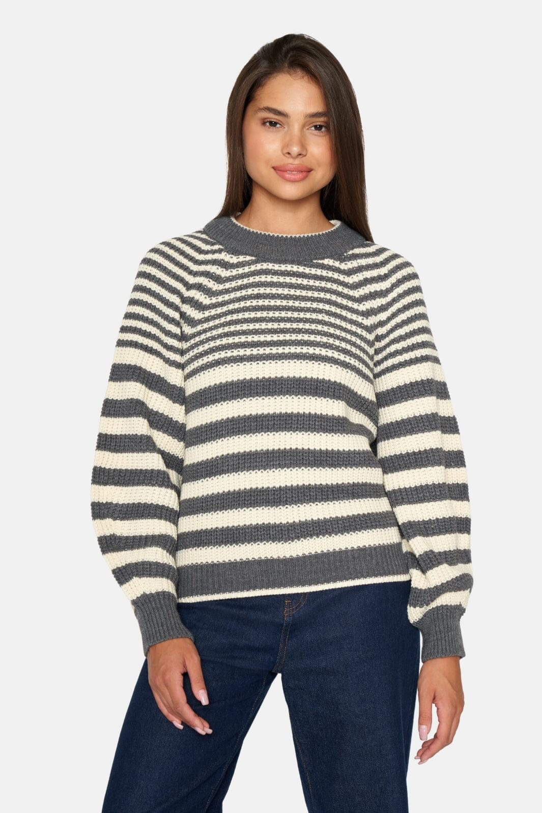 Sisters Point - Miba-N.Pu - 059 Grey Mel/Cream Strikbluser 