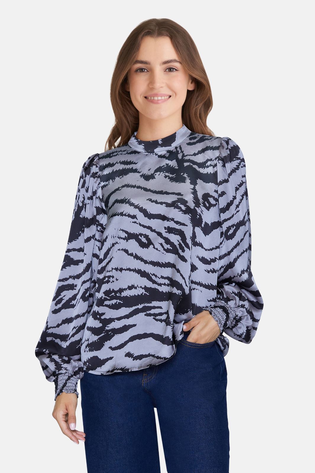 Sisters Point - Ventia-Ls6 - 845 Grey Zebra Skjorter 