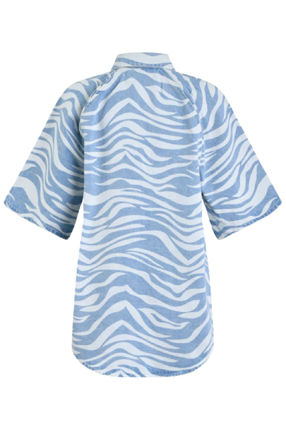 Sofie Schnoor - S233237 Long Shirt - Light Denim Blue Skjorter 