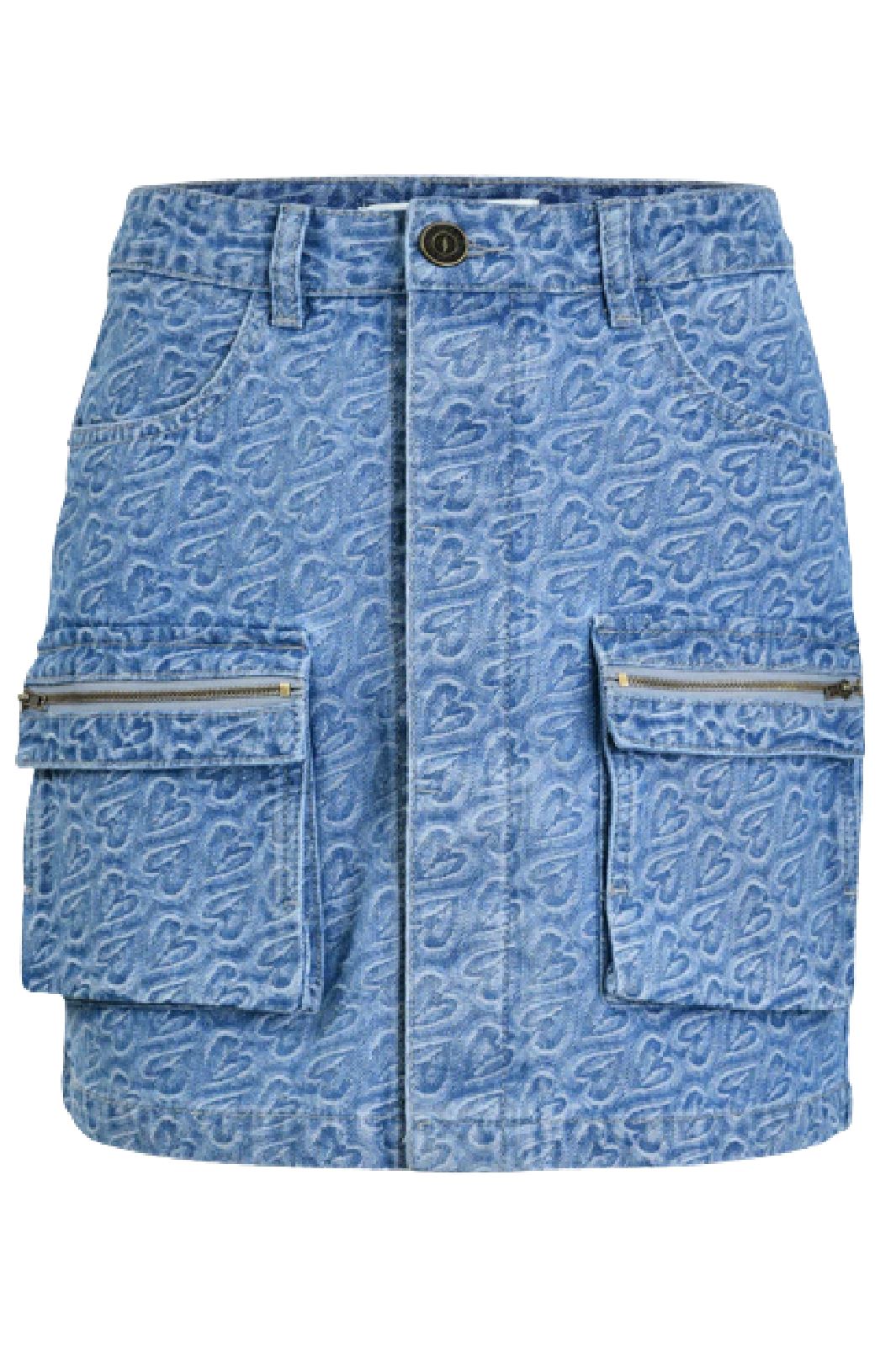 Sofie Schnoor - S233240 Skirt - Light Denim Blue Nederdele 