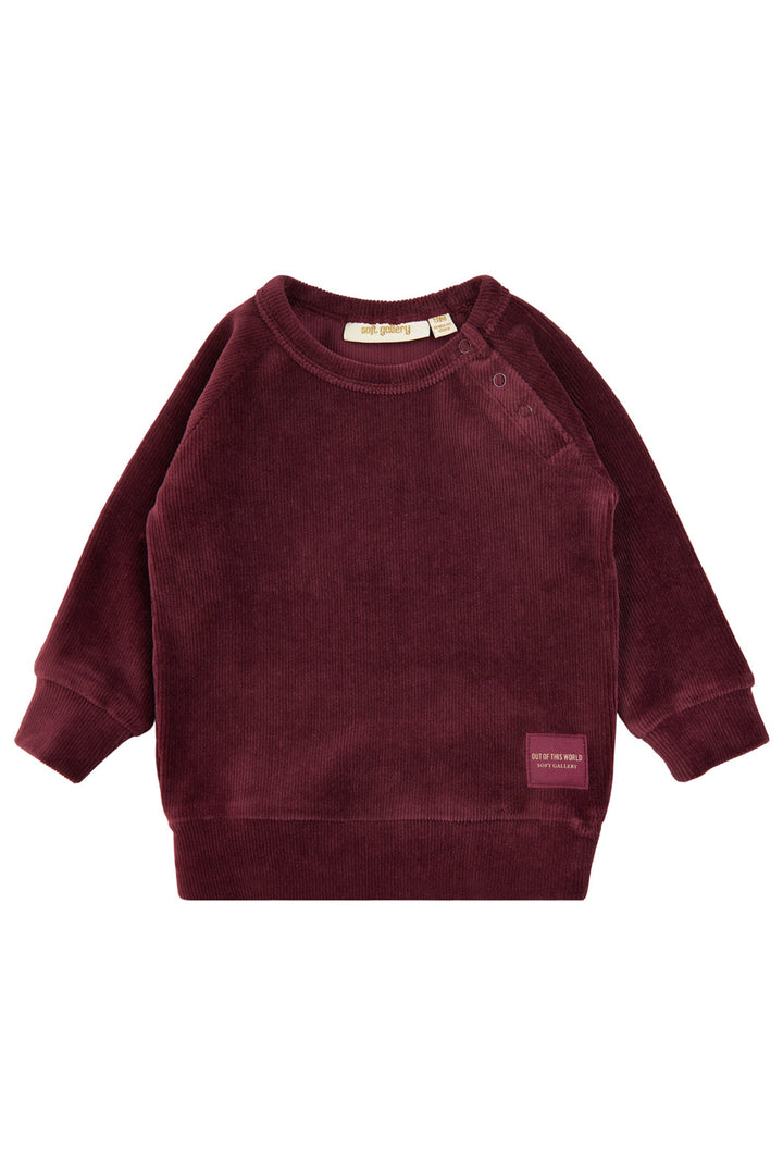 Soft Gallery - Sgalexi Velvet Rib Ls Tee - Tawny Port Bluser 