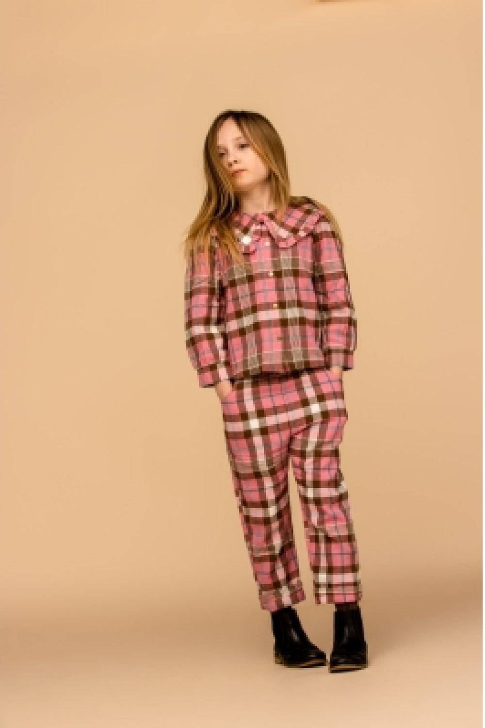 Soft Gallery - SGDali Check Pants - Cocoa Brown Bukser 
