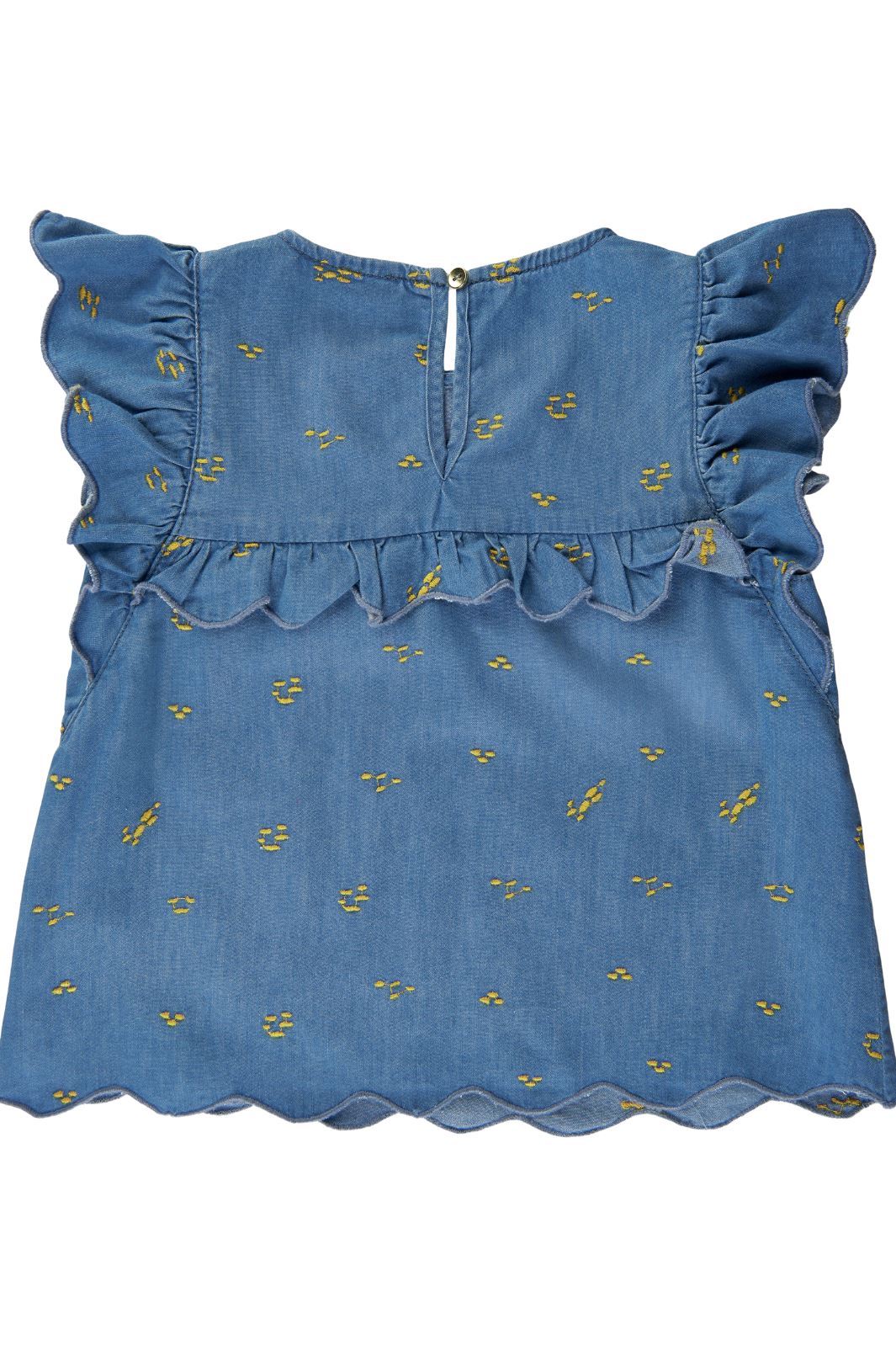 Soft Gallery - SGFlorin Chambray Top - BLUE DENIM Toppe 
