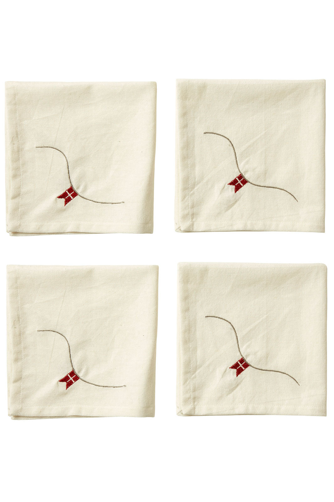 Speedtsberg - Mundserviet flag s/4 40x40 - White linen mix Køkkentilbehør 