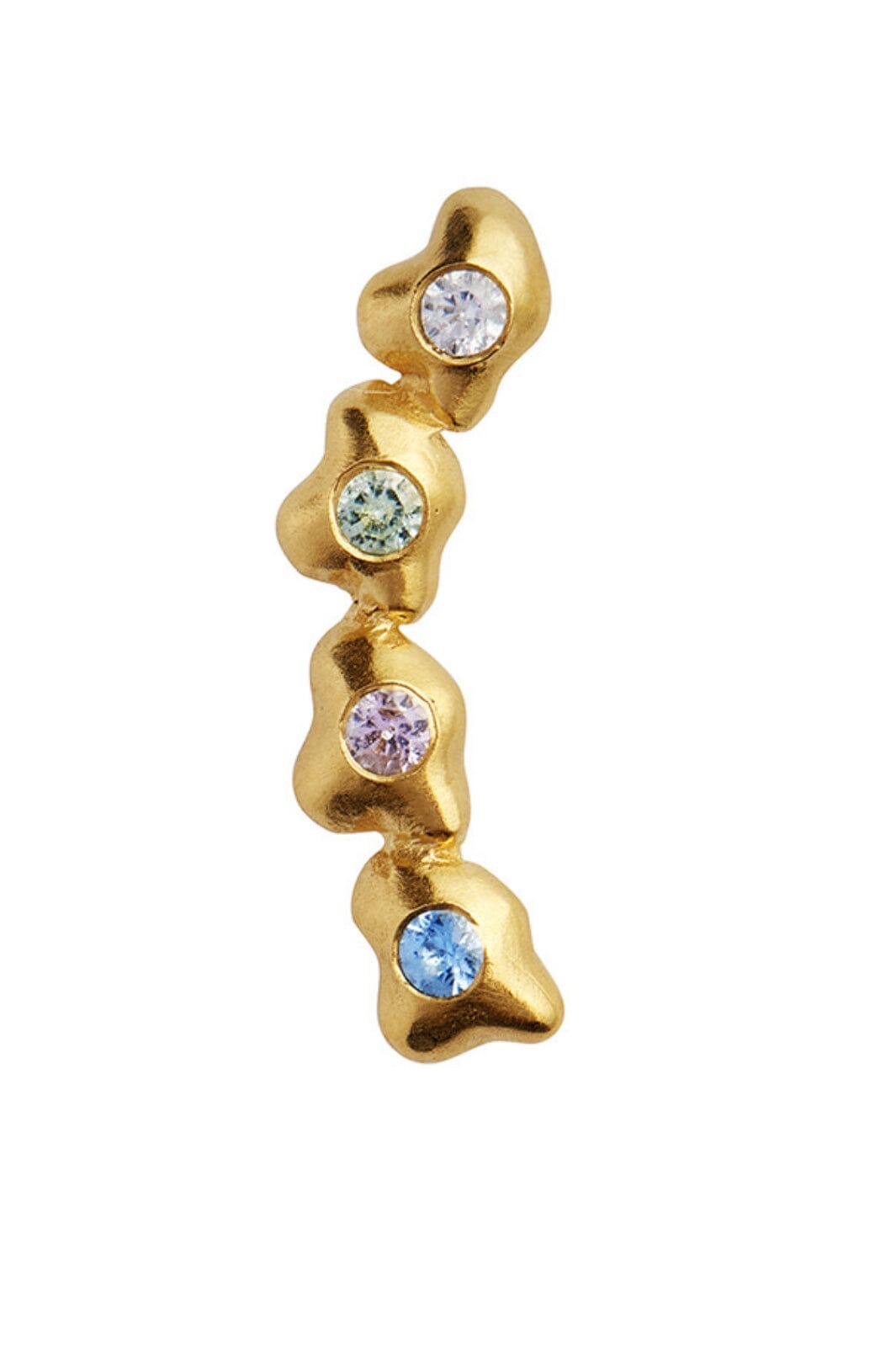 Stine A - Four Glimpse Earring With Stones - Right - 1301-02-R Øreringe 