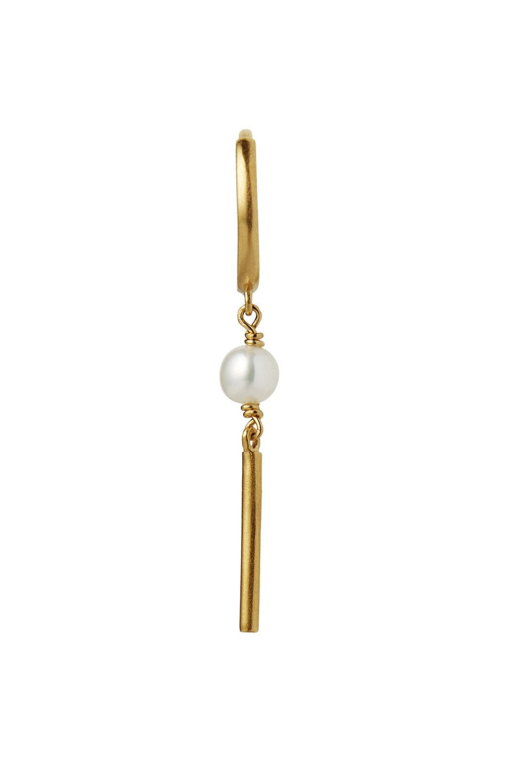 Stine A - Huggie With Pin And Pearl - 1300-02-S Øreringe 