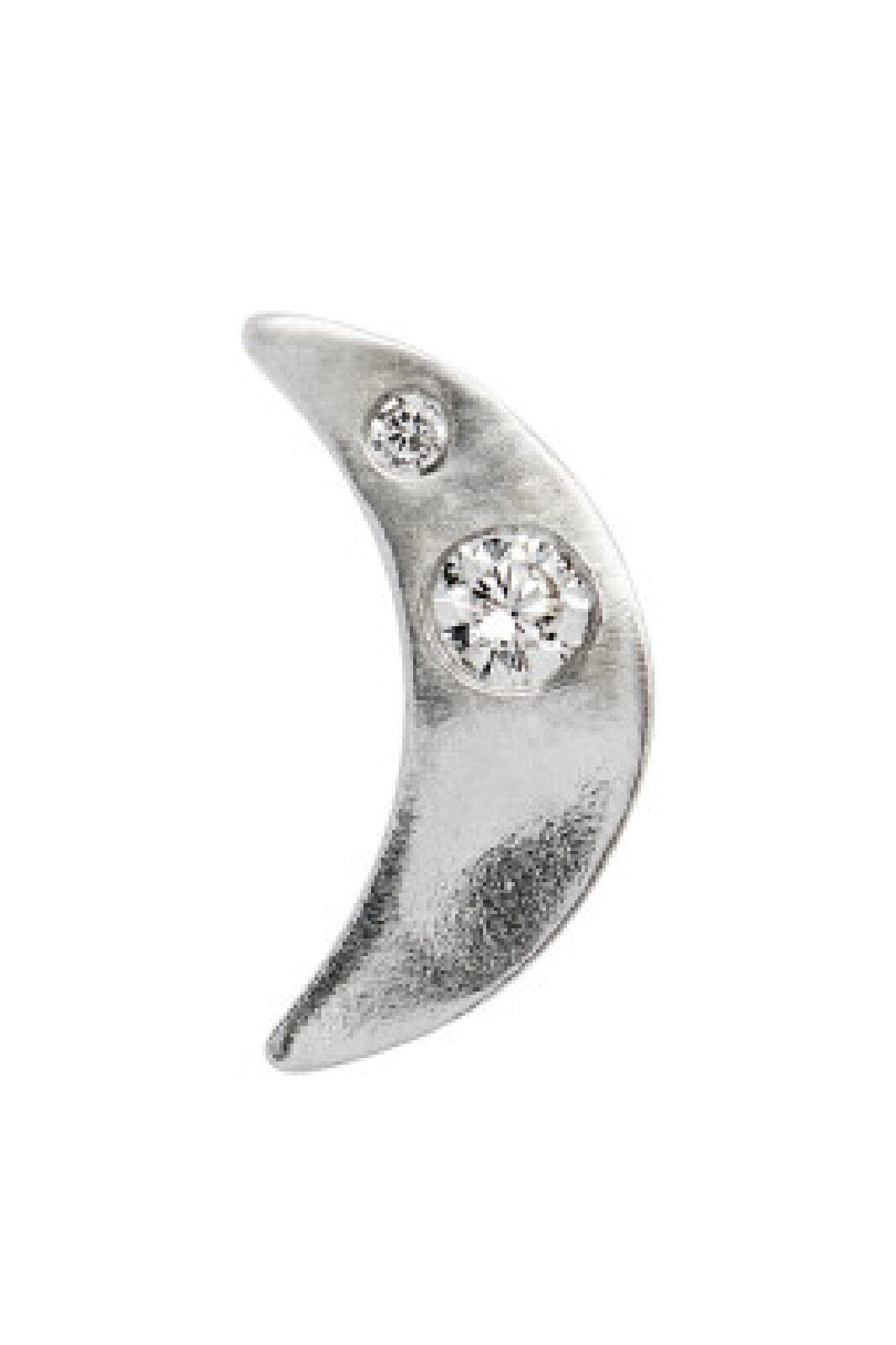 Stine A - Petit Bella Moon Earring Silver - 1281-00-S Øreringe 