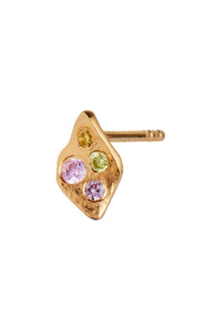 Stine A - Petit Ile De L'Amour With Stones Earring Gold - Light Pink Sorbet - 1253-02-S Øreringe 