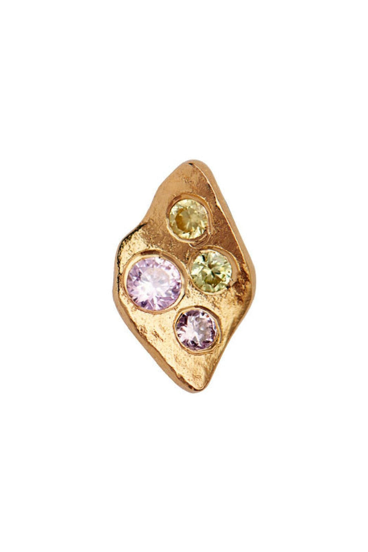Stine A - Petit Ile De L'Amour With Stones Earring Gold - Light Pink Sorbet - 1253-02-S Øreringe 