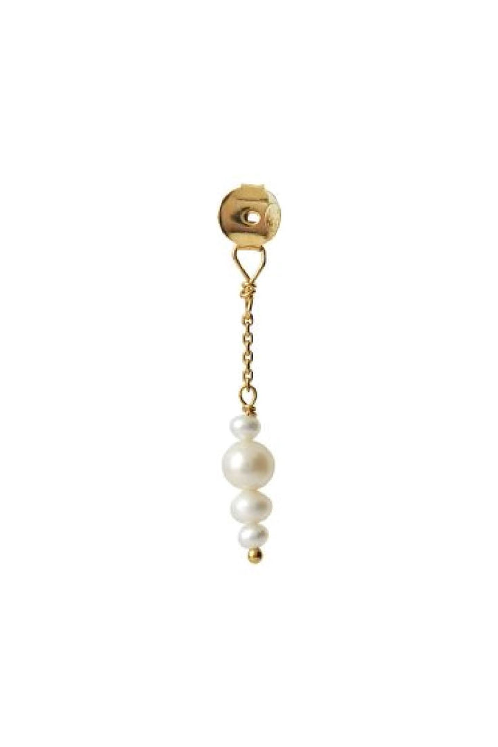 Stine A - Petit Pearl Berries Behind Ear Earring 1311-02 - Gold Øreringe 