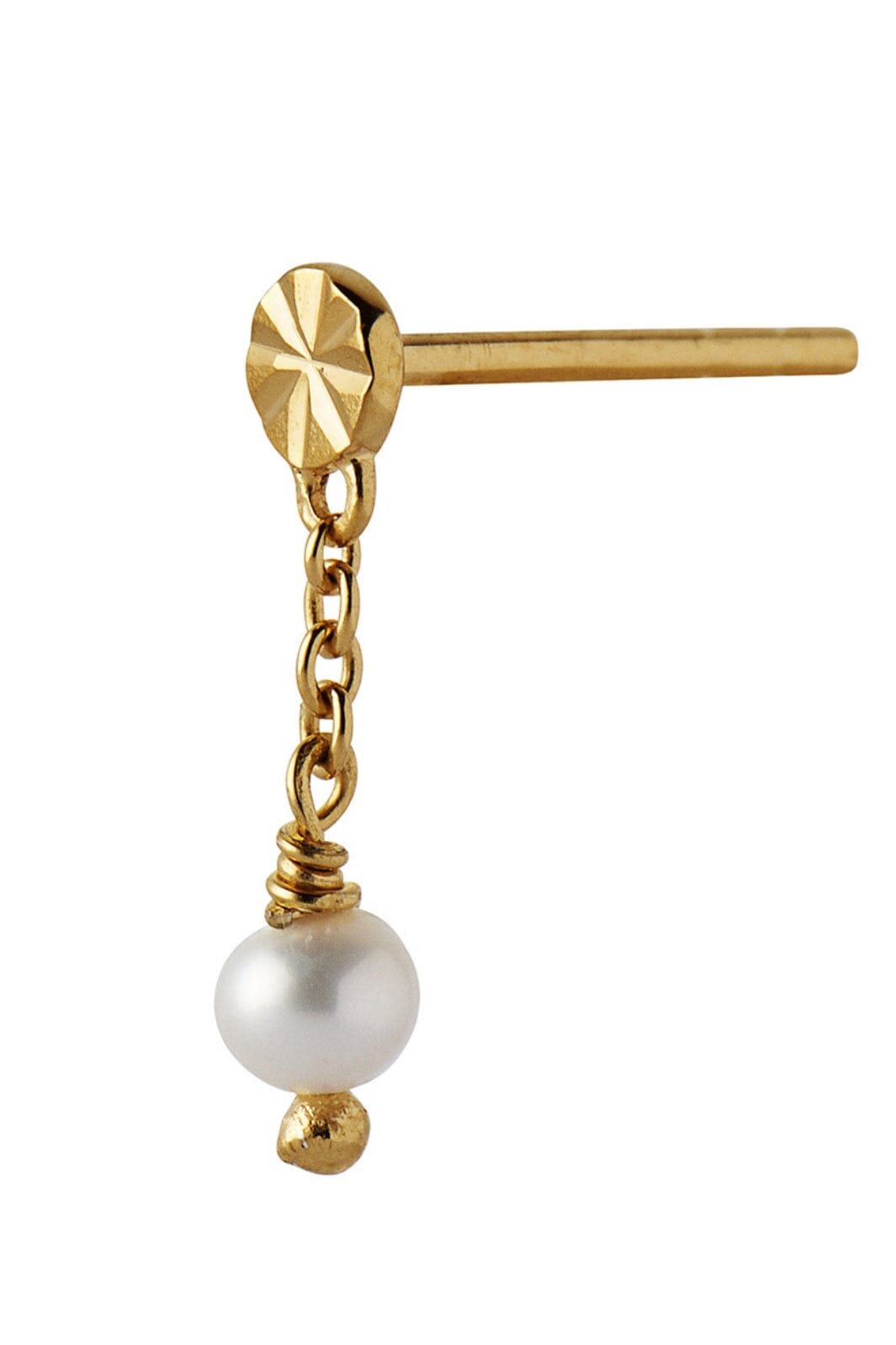Stine A - Tres Petit Etoile Earring With Pearl Gold - 1283-02-S Øreringe 