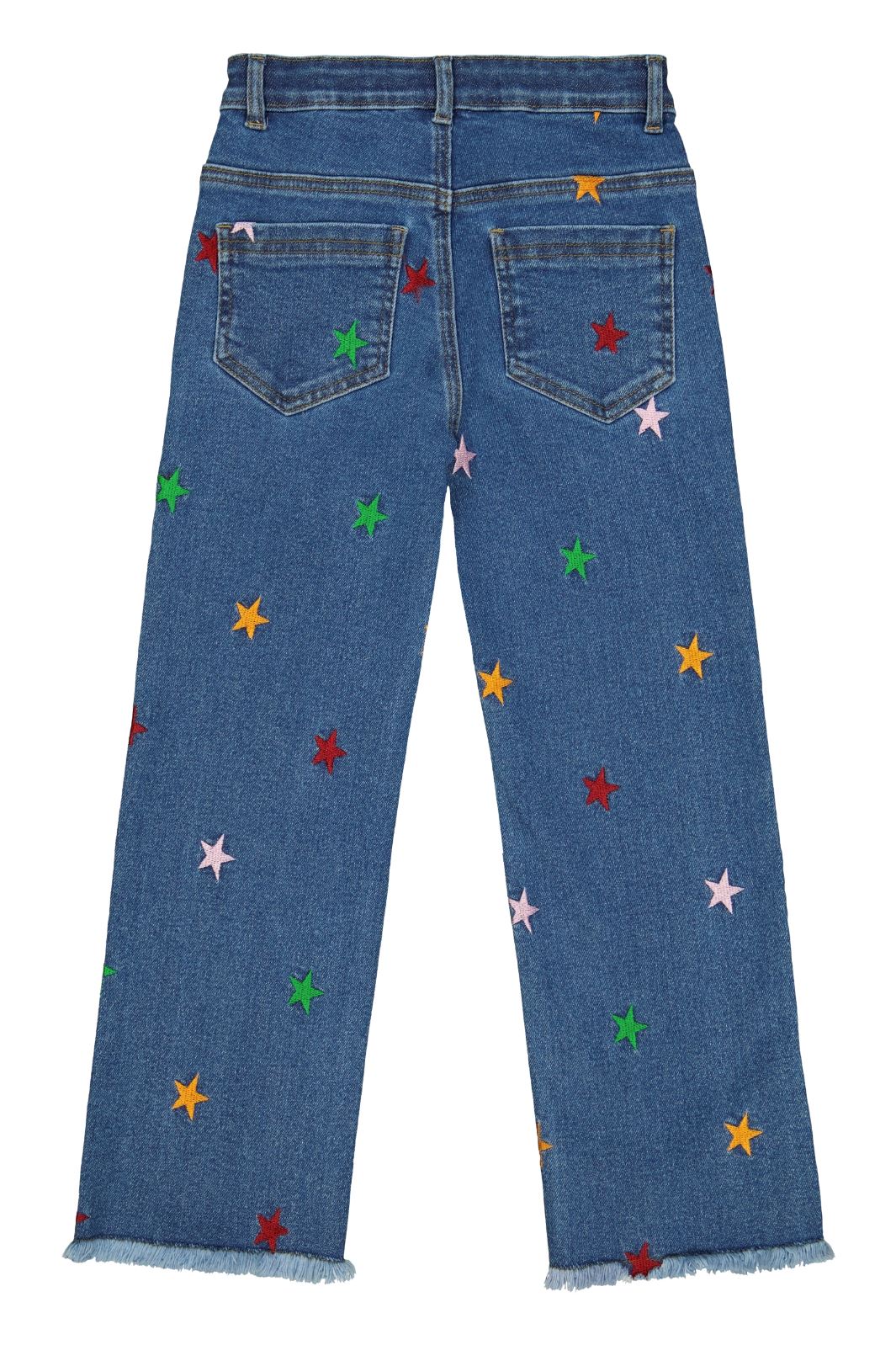 The New - Tndania Star Wide Jeans - Medium Blue Bukser 
