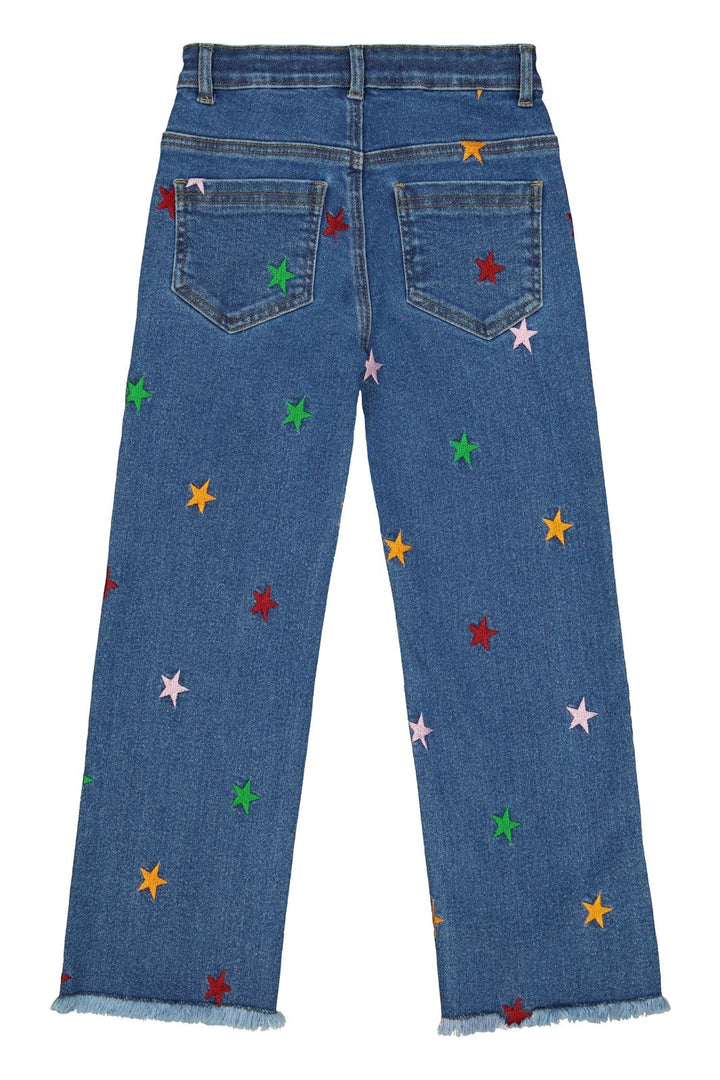 The New - Tndania Star Wide Jeans - Medium Blue Bukser 