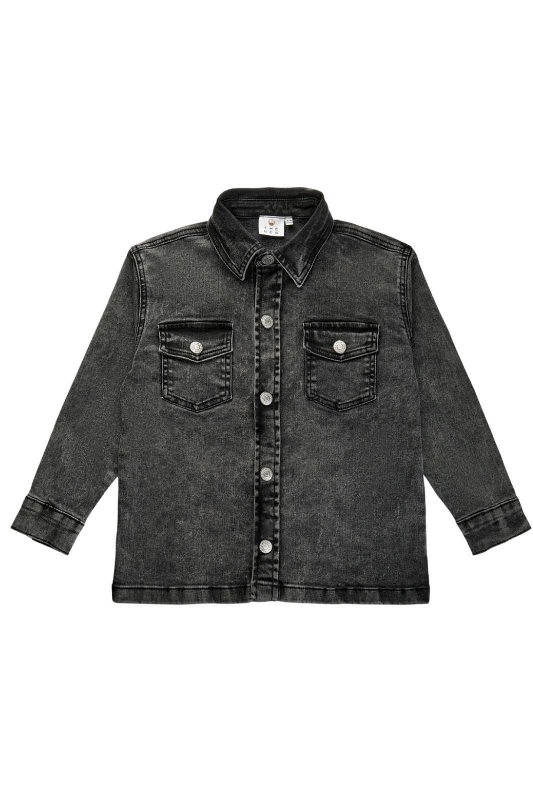 The New - TNEmanuel Ls Shirt - Grey Denim Wash Skjorter 
