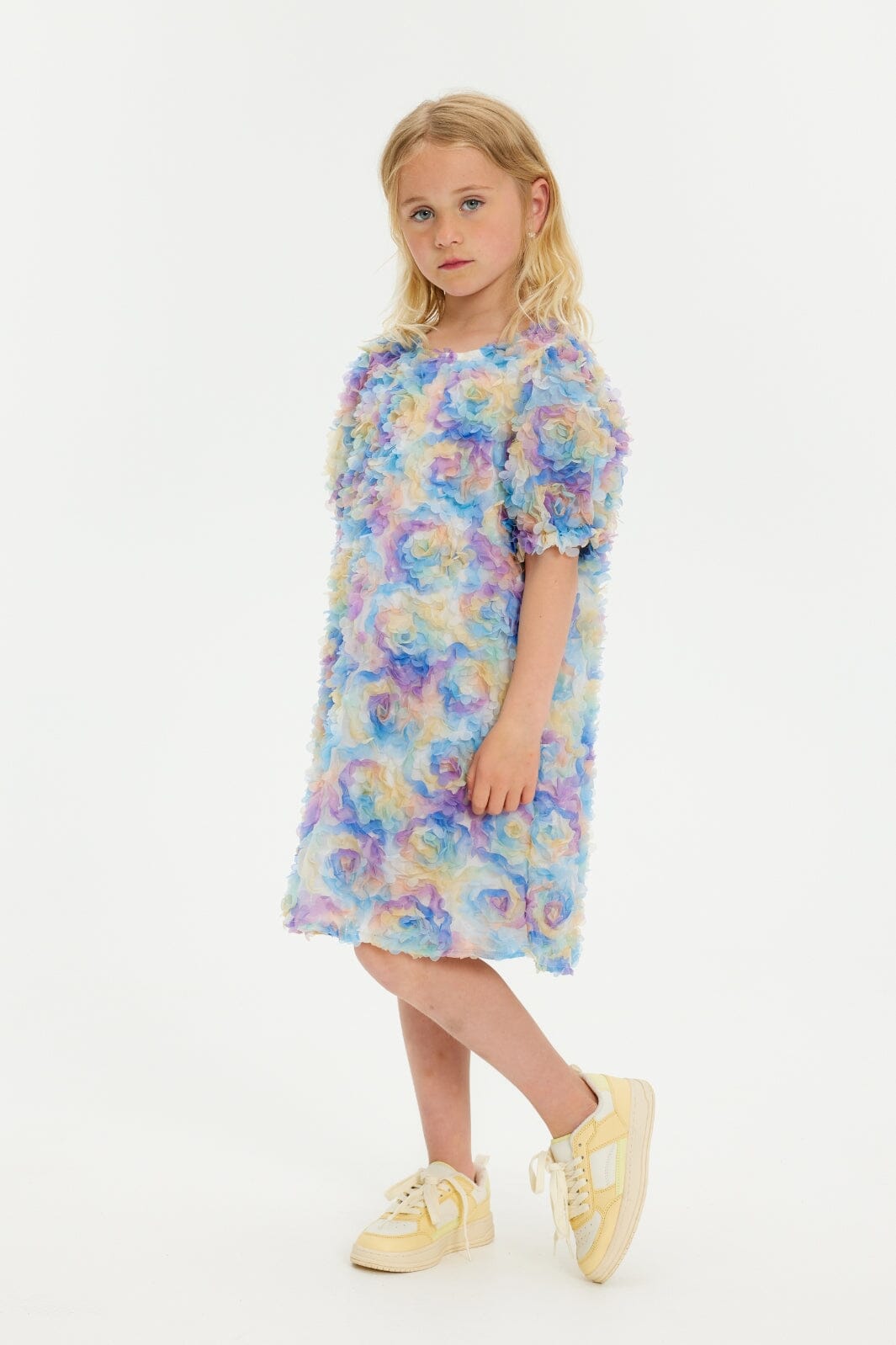 The New - Tnflower L_S Dress - White Swan 