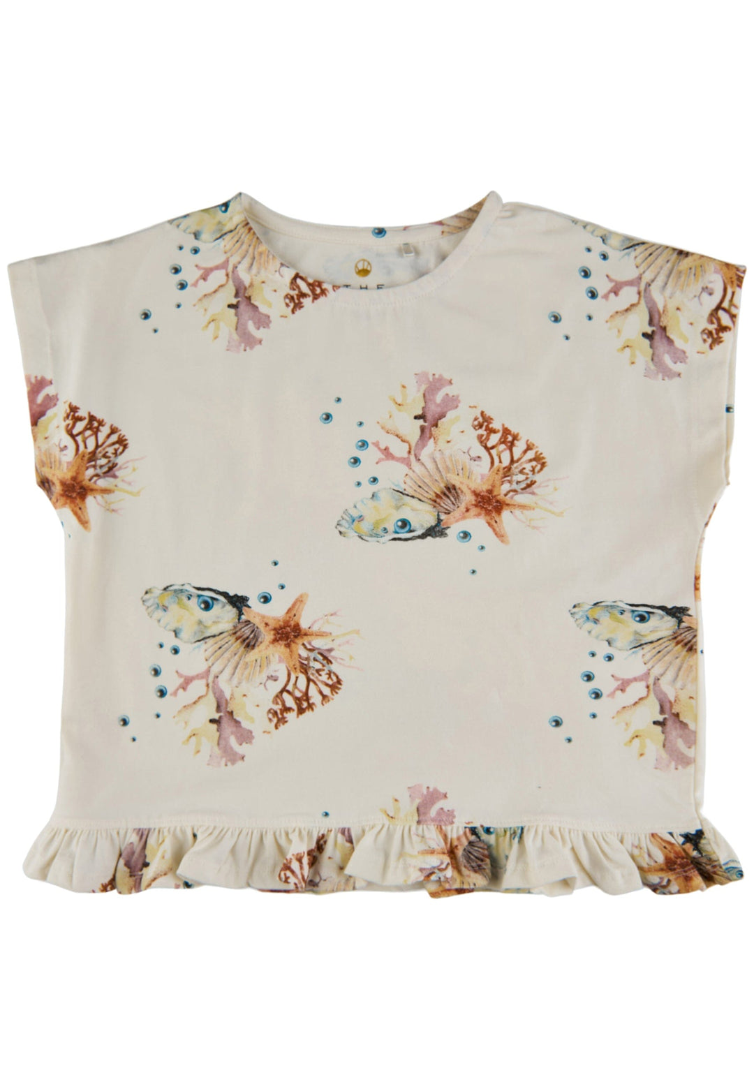 The New - Tngiselle Os S_S Tee - White Swan Coral Aop 