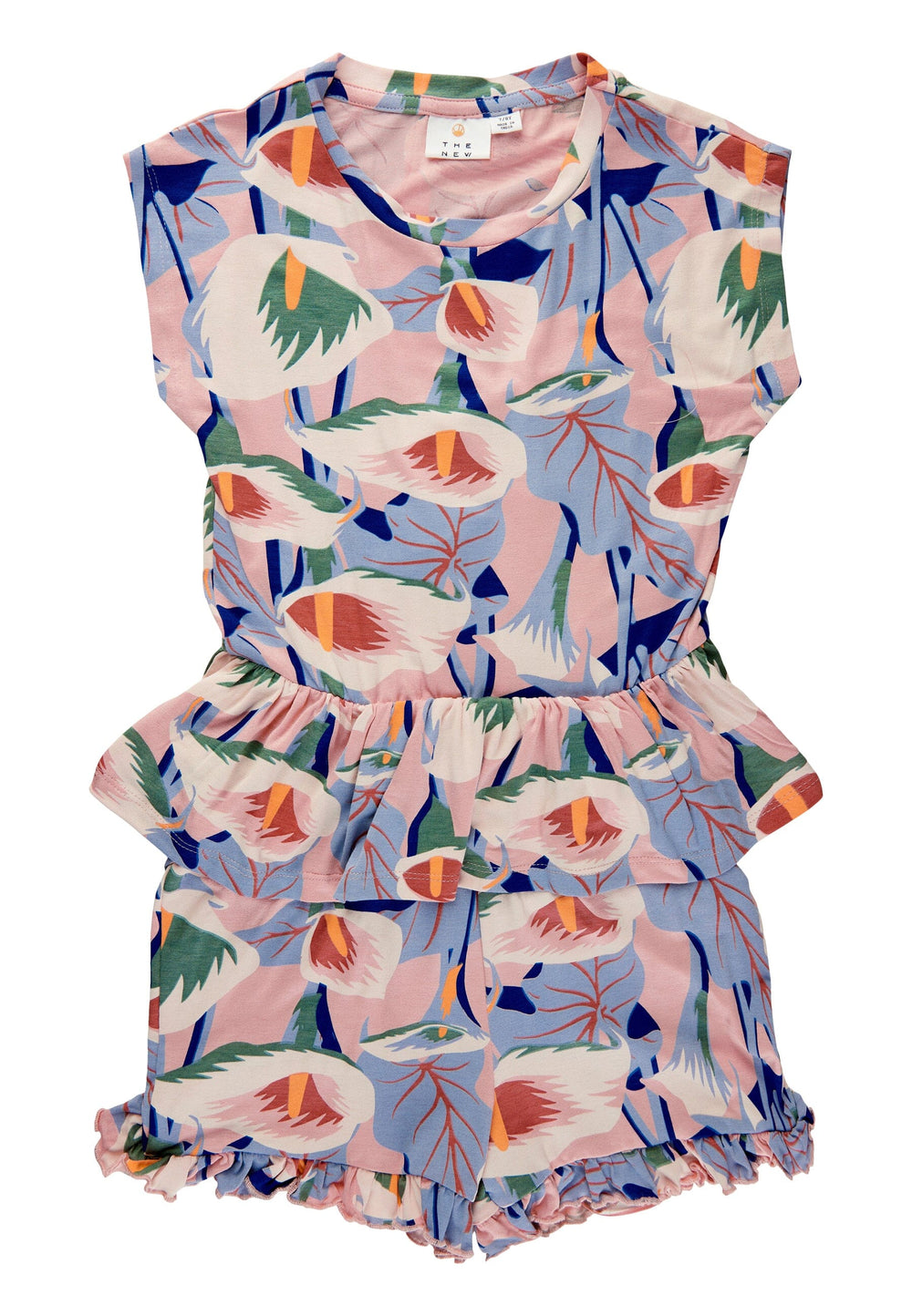 The New - Tngwyneth Jumpsuit - Peach Beige Flower Aop Jumpsuits 