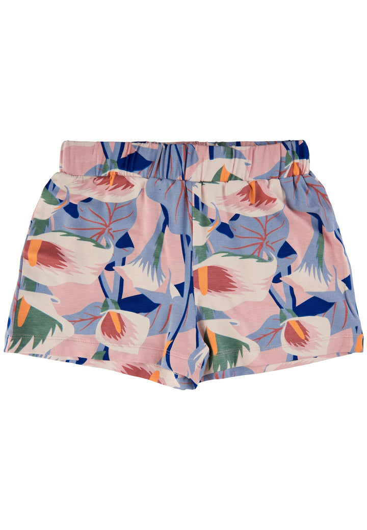 The New - Tngwyneth Shorts - Peach Beige Flower Aop Shorts 