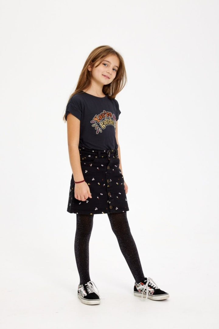 The New - Tnhellen Denim Skirt - Phantom 
