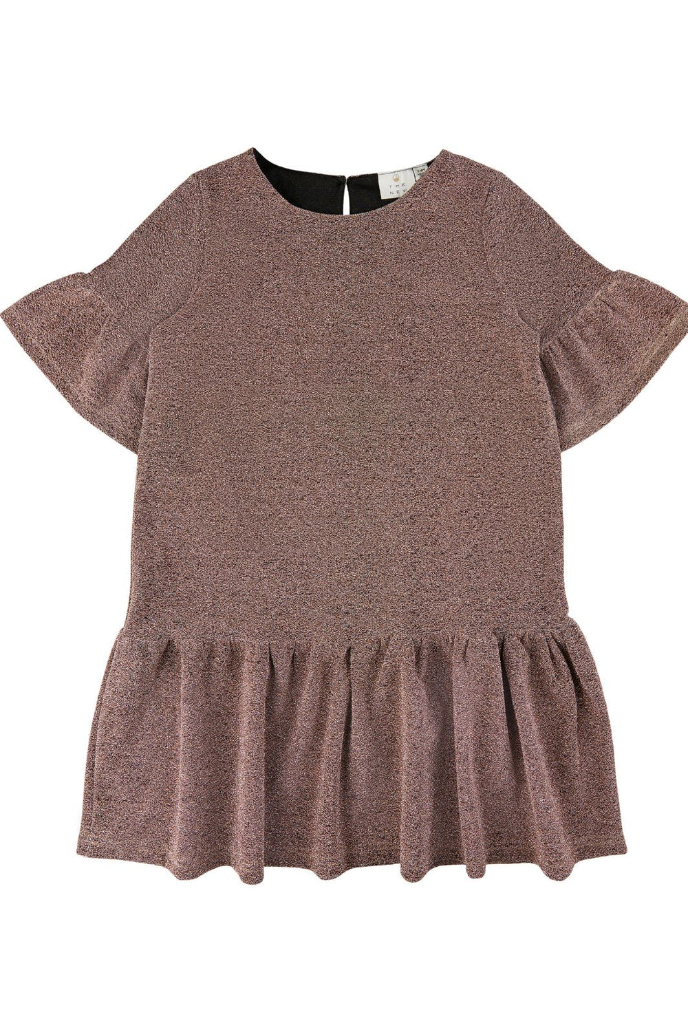The New - Tnidalou S_S Dress - Gold Glitter Kjoler 