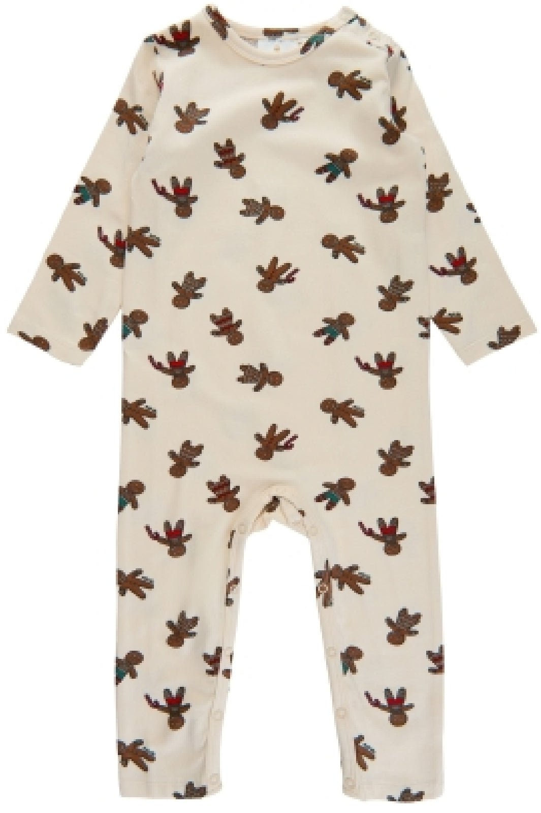 The New - Tnsholiday L_S Jumpsuit - White Swan Ginger Aop Jumpsuit 