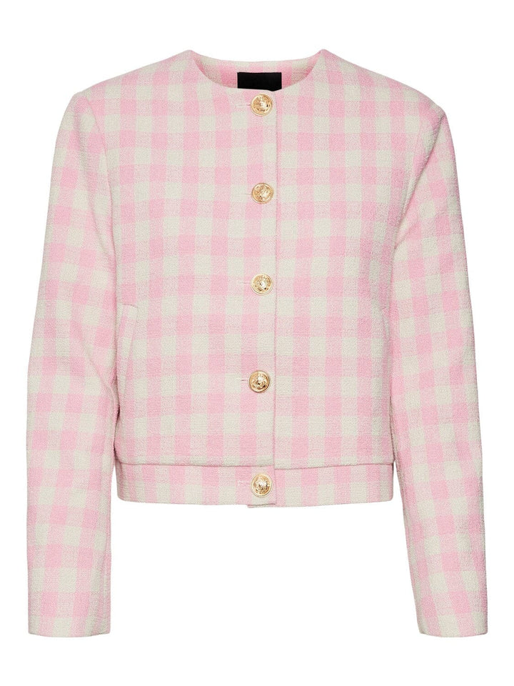 Vero Moda - Vmbreesay Ls Tweed Blazer - 4189709 Bonbon BIRCH Blazere 