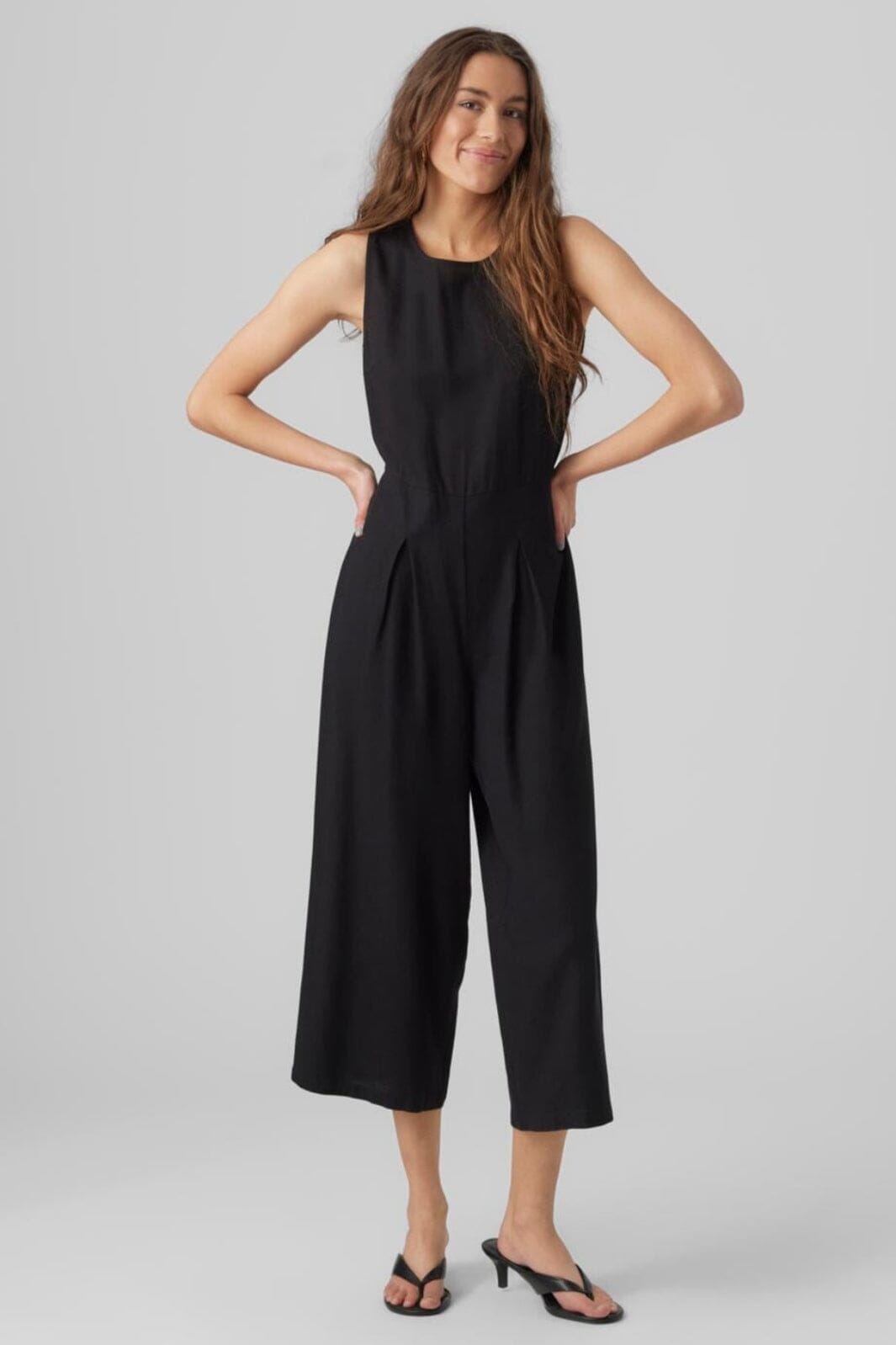 Vero Moda - Vmmymilo Sl Culotte Jumpsuit Wvn Ga - 4224551 Black Buksedragter 