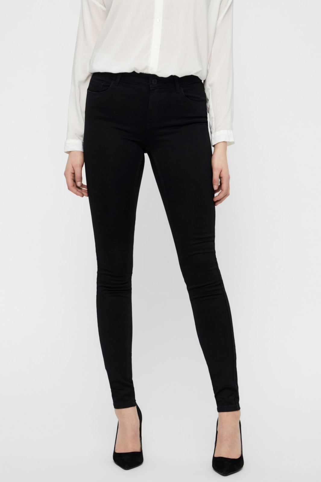 Vero Moda - VmSeven Nw S Shape Up Jeans Vi506 - Black Bukser 