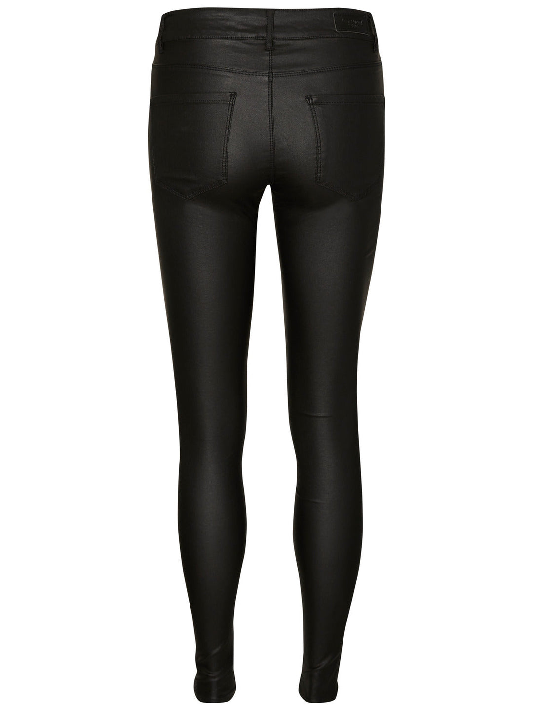 Vero Moda, Vmseven Nw Ss Smooth Coated Pants, Black COATED