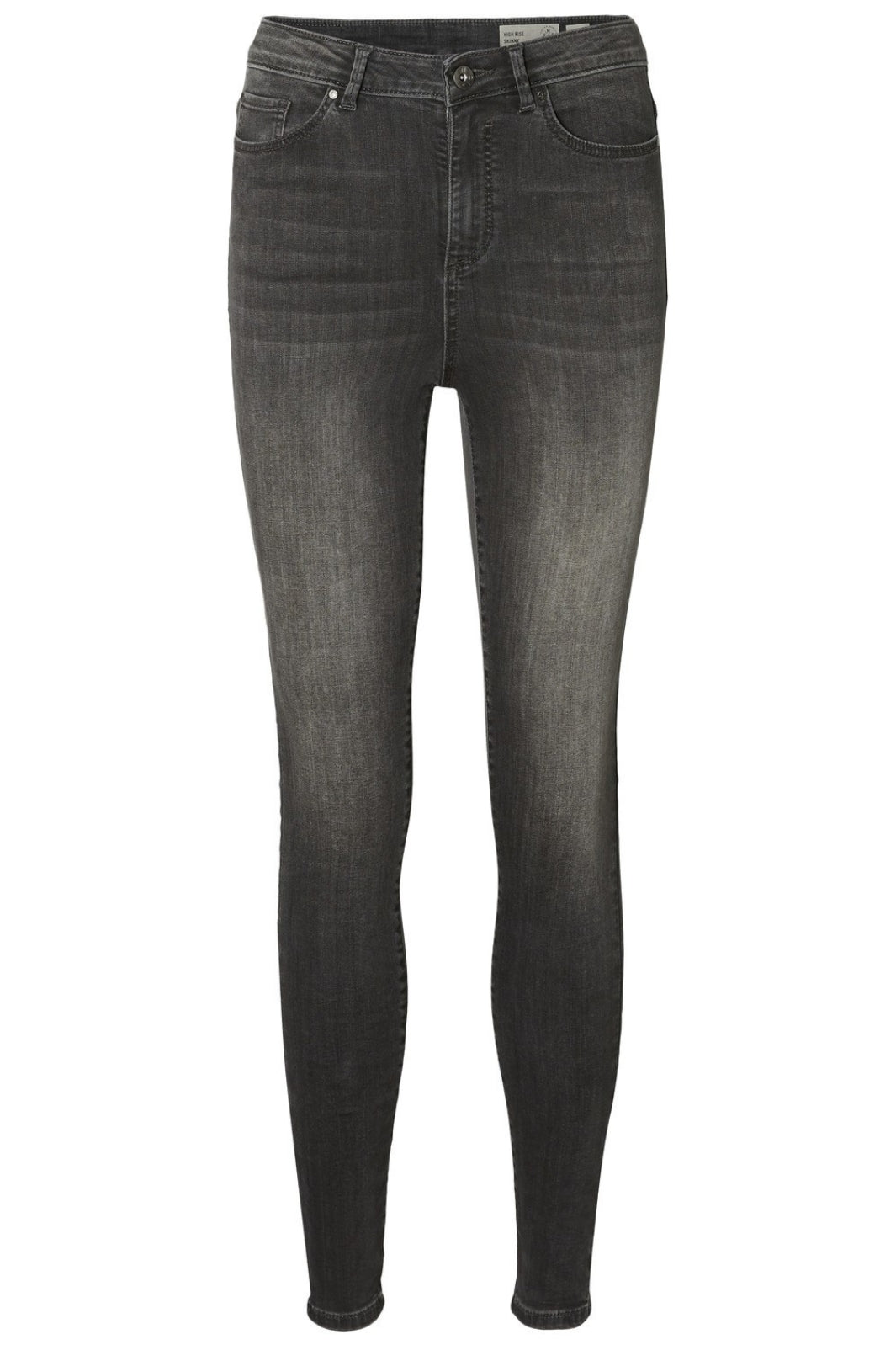 Vero Moda - VmSophia Hr Skinny Jeans Am203 - Dark Grey Denim Bukser 