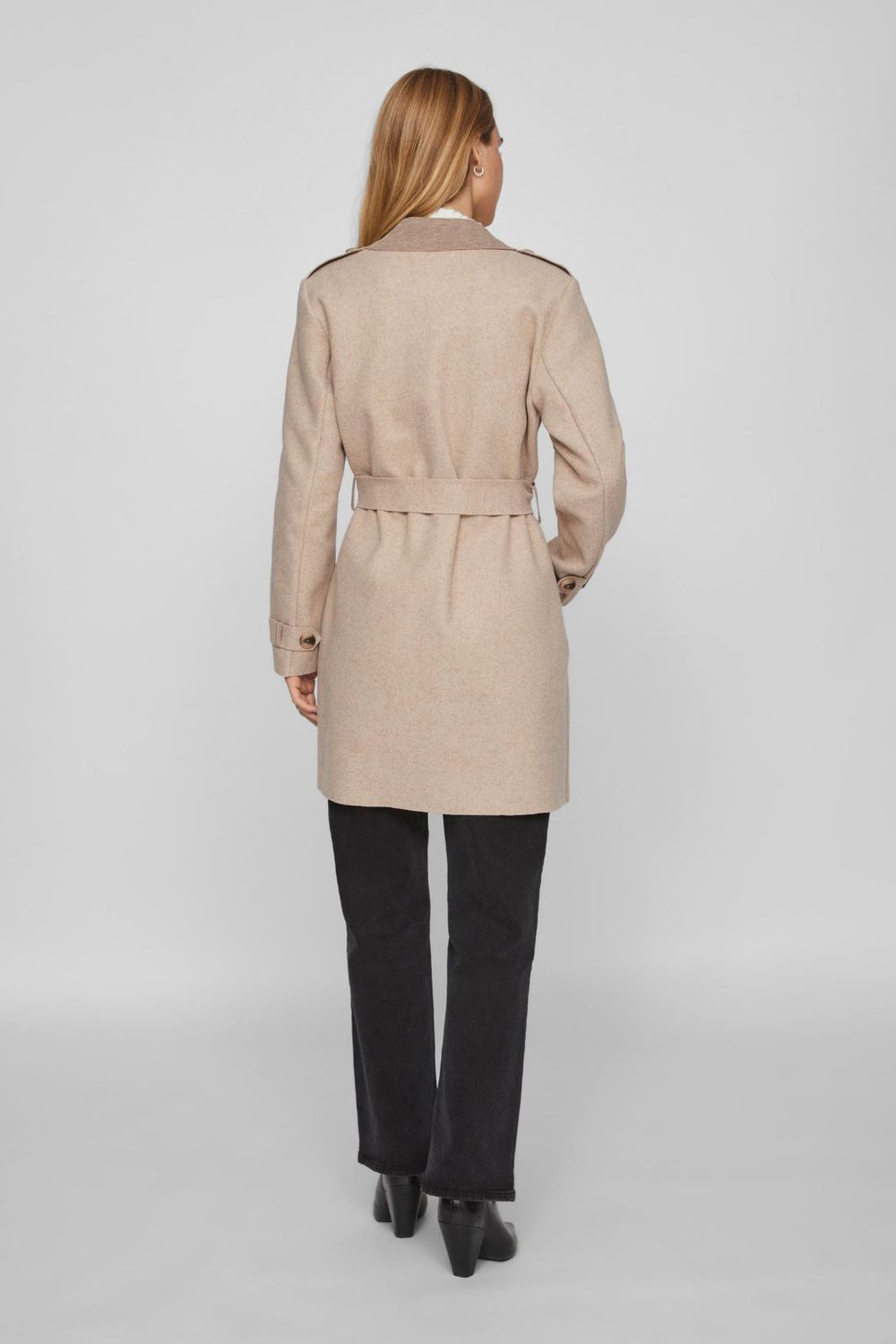 Vila - Vijuice Ls Coat - Brown Lentil Frakker 