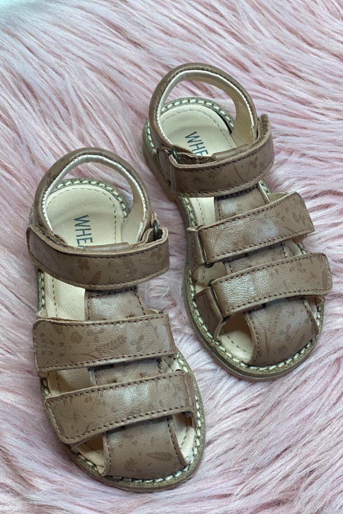 Wheat - Addison AOP Sandal - 3209 Cartouche Grasses And Seeds Sandaler 