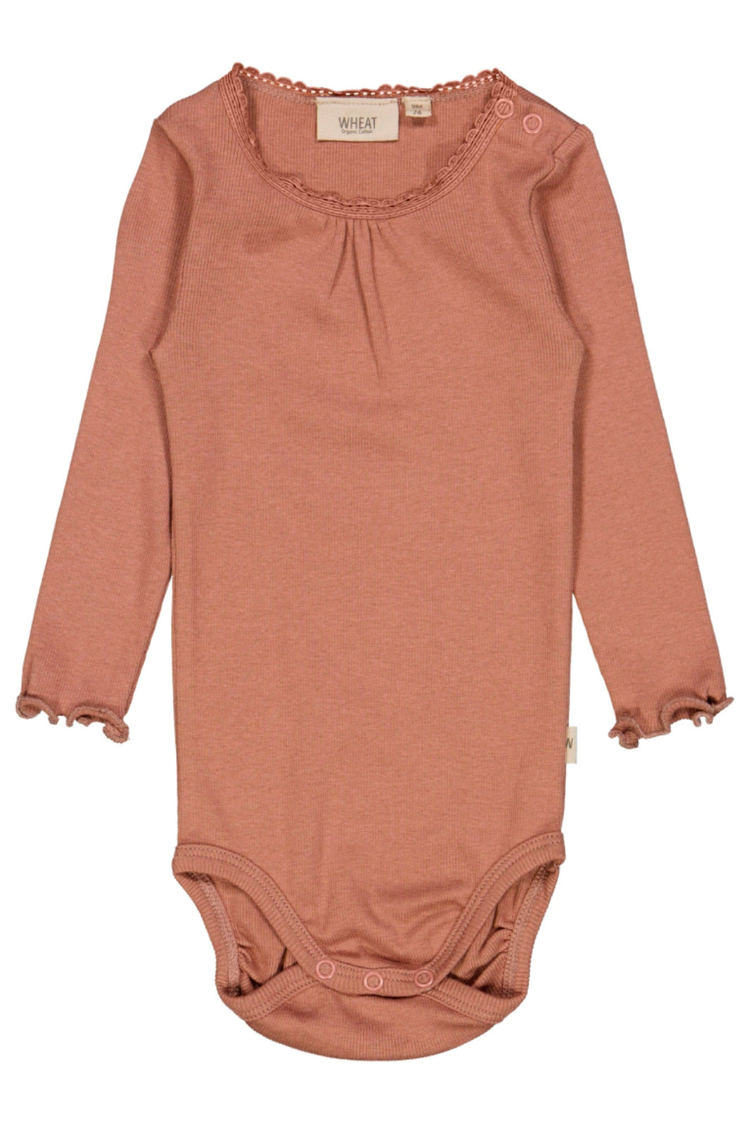 Wheat - Body Rib Lace LS - 2102 Vintage Rose Bodystockings 