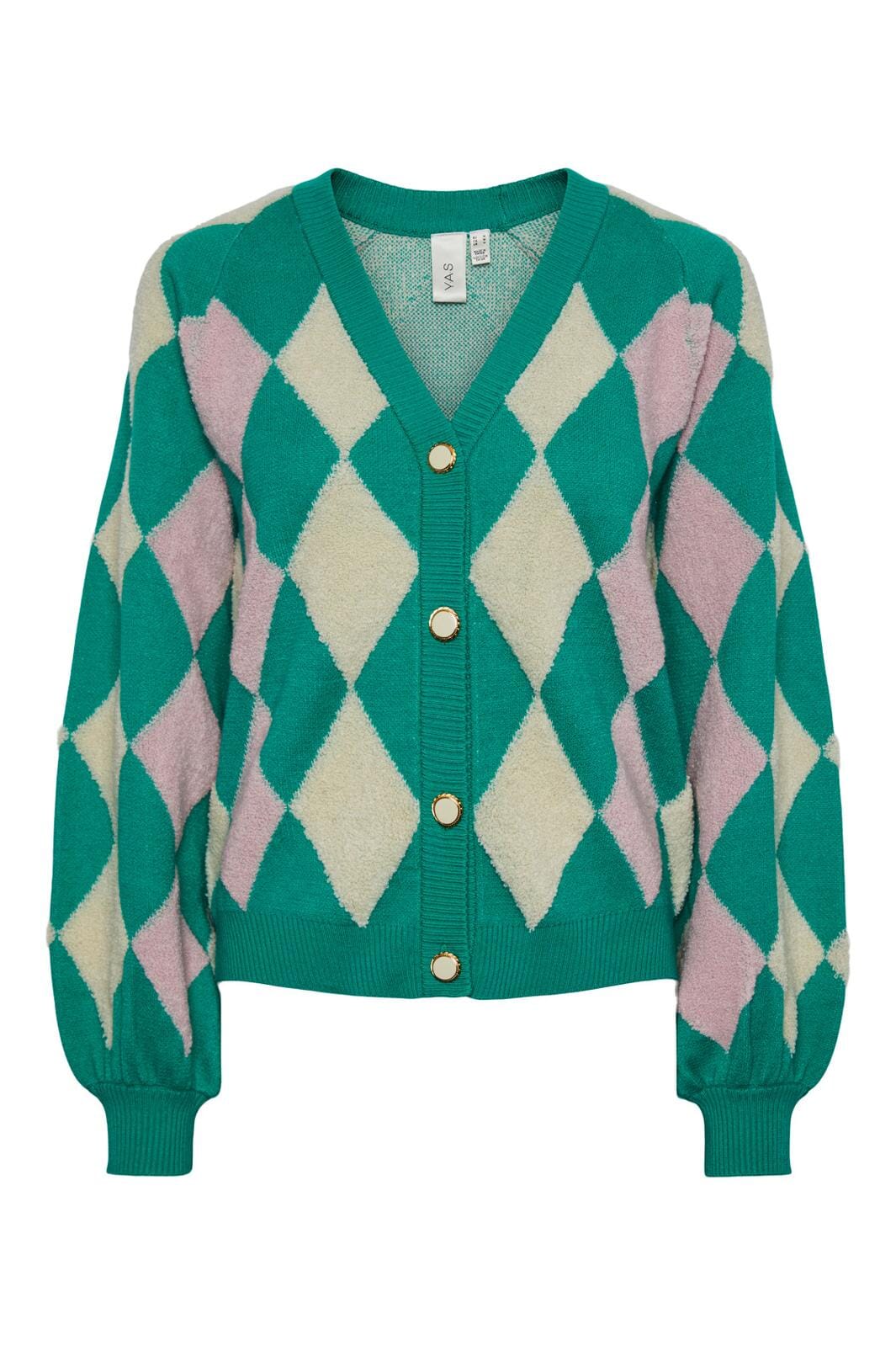 Y.A.S, Yasargyle Ls Knitrdigan, Pepper Green MULTI PATTERN