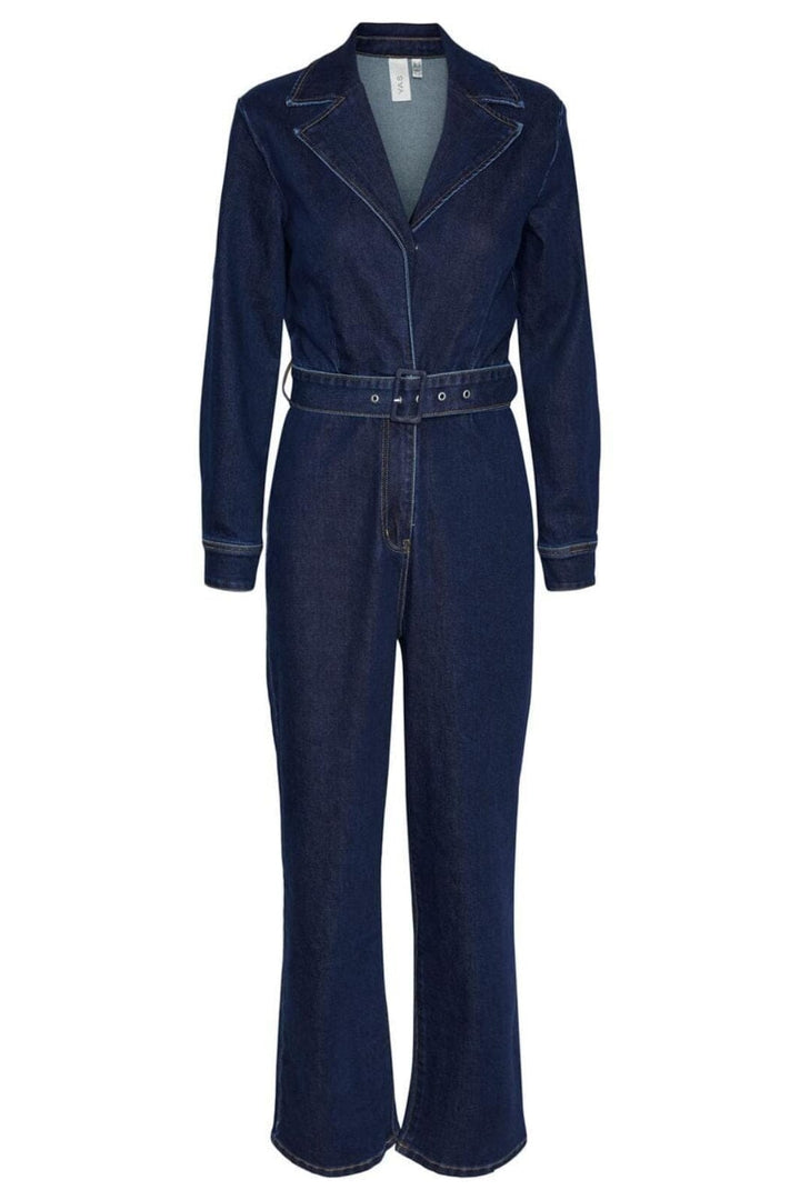 Y.A.S - Yasdonna Ls Denim Jumpsuit S. - 4311555 Dark Blue Denim Buksedragter 